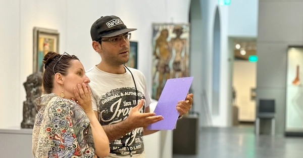 Blick in den Ausstellungsbereich „Wege der Moderne. Kunst in Deutschland im 20. Jahrhundert" im Kunstmuseum Moritzburg Halle (Saale)