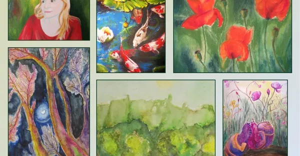 Bilder der Künstlerin: Mohnblumen, Porträt, Landschaft