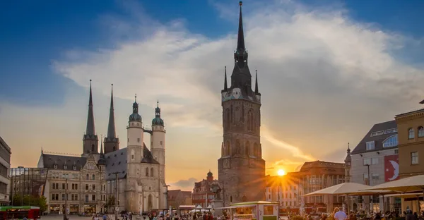 Blick auf den Marktplatz in Halle